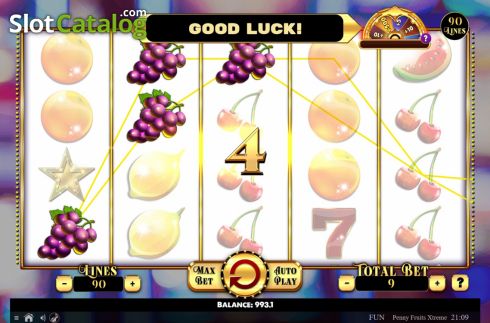 Οθόνη3. Penny Fruits Extreme Spin O Wheel Κουλοχέρης