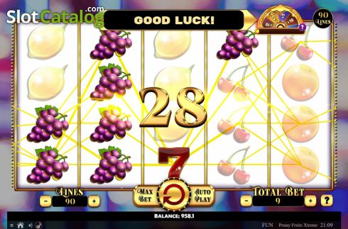Οθόνη5. Penny Fruits Extreme Spin O Wheel Κουλοχέρης