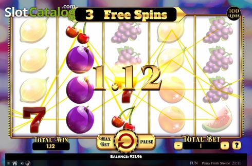 Οθόνη7. Penny Fruits Extreme Spin O Wheel Κουλοχέρης