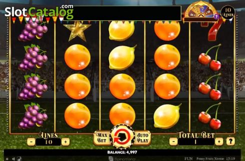 Οθόνη2. Penny Fruits Xtreme Champions League Κουλοχέρης