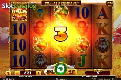 Οθόνη3. Buffalo Rampage Κουλοχέρης