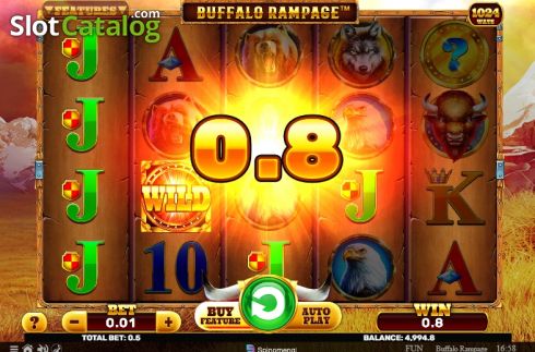 Οθόνη5. Buffalo Rampage Κουλοχέρης