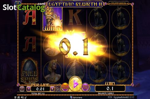 Οθόνη5. Egyptian Rebirth II 10 Lines Κουλοχέρης