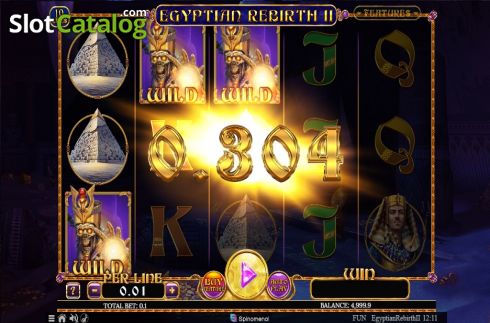 Οθόνη3. Egyptian Rebirth II 10 Lines Κουλοχέρης