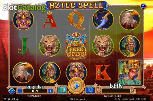 Οθόνη2. Aztec Spell 10 Lines Κουλοχέρης 