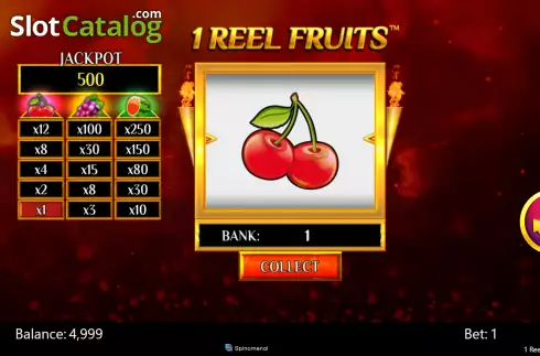 Οθόνη3. 1 Reel Fruits Κουλοχέρης