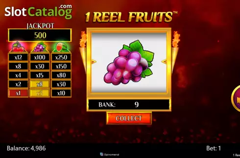 Οθόνη4. 1 Reel Fruits Κουλοχέρης