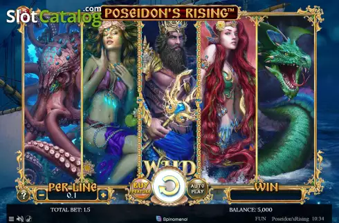 Οθόνη2. Poseidons Rising 15 Lines Κουλοχέρης