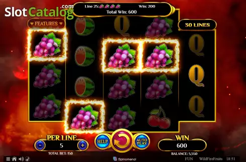 Οθόνη4. Wildfire Fruits Κουλοχέρης