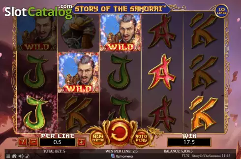 Οθόνη4. Story Of The Samurai 10 Lines Κουλοχέρης