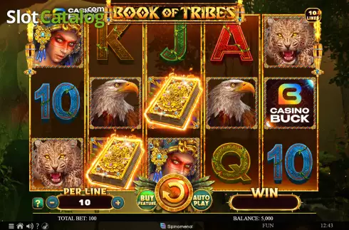 Οθόνη2. Casinobuck Book of Tribes Κουλοχέρης