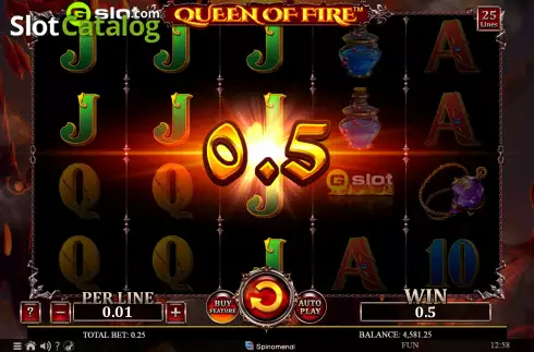 Οθόνη4. Gslot Queen of Fire Κουλοχέρης