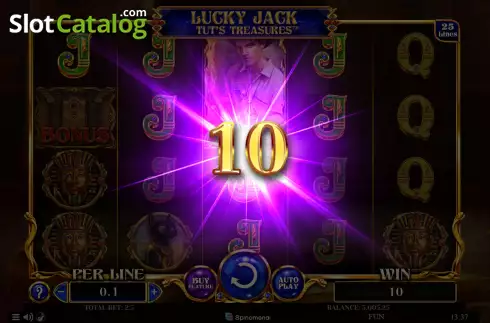 Οθόνη3. Lucky Jack Tut's Treasure Κουλοχέρης