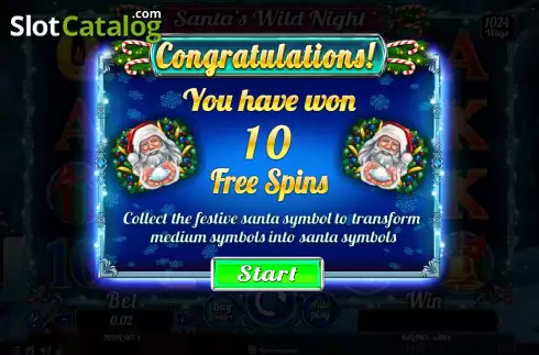 Οθόνη5. Santa's Wild Night Κουλοχέρης