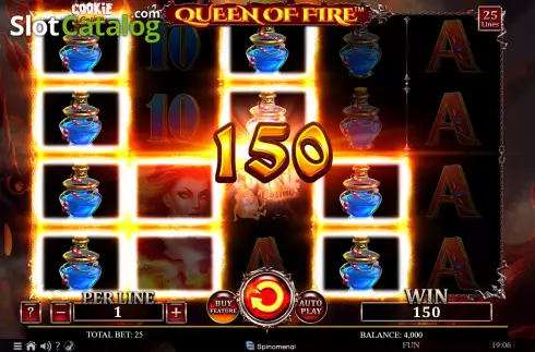 Οθόνη3. Cookie Casino Queen of Fire Κουλοχέρης