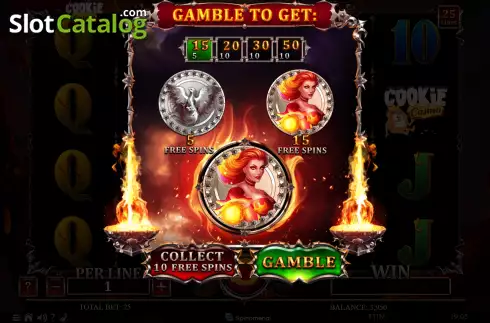 Οθόνη6. Cookie Casino Queen of Fire Κουλοχέρης