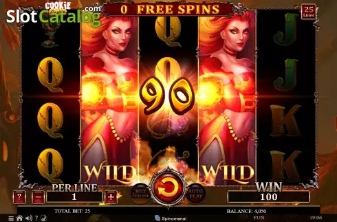 Οθόνη7. Cookie Casino Queen of Fire Κουλοχέρης