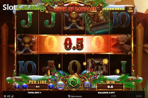 Οθόνη4. Book of Rampage Christmas Edition Κουλοχέρης 