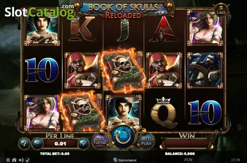 Οθόνη2. Book Of Skulls Reloaded Κουλοχέρης
