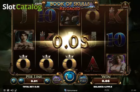 Οθόνη3. Book Of Skulls Reloaded Κουλοχέρης