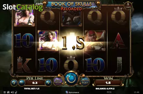Οθόνη4. Book Of Skulls Reloaded Κουλοχέρης