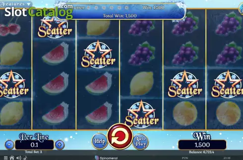 Οθόνη7. Fruits On Ice Collection 30 Lines Κουλοχέρης 