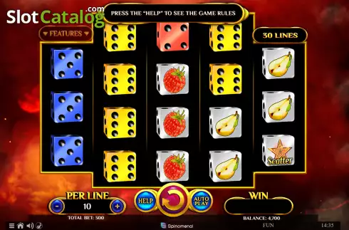Οθόνη2. Wildfire Fruits Dice Κουλοχέρης