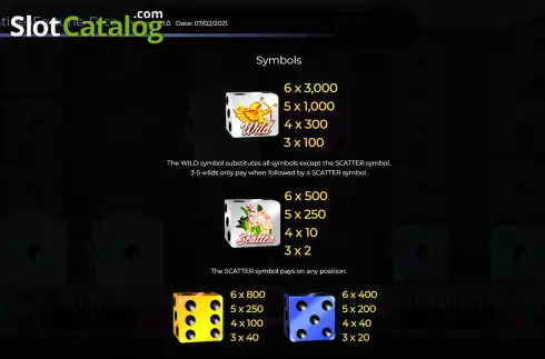 Οθόνη7. Valentines Fortune Dice Κουλοχέρης