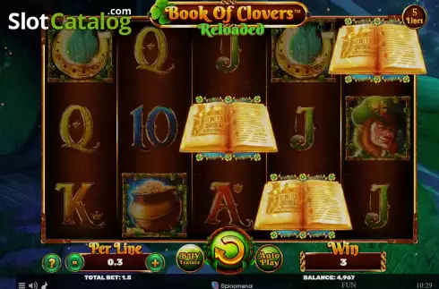 Οθόνη4. Book Of Clovers Reloaded Κουλοχέρης