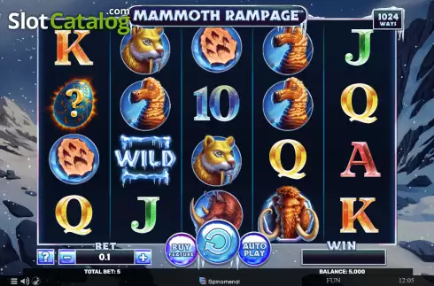 Οθόνη2. Mammoth Rampage Κουλοχέρης