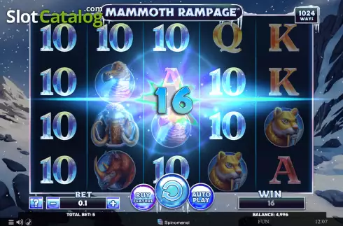 Οθόνη3. Mammoth Rampage Κουλοχέρης