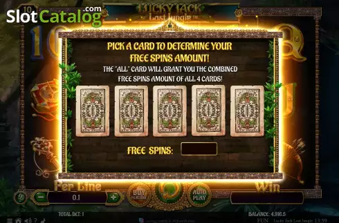 Οθόνη7. Lucky Jack Lost Jungle Κουλοχέρης