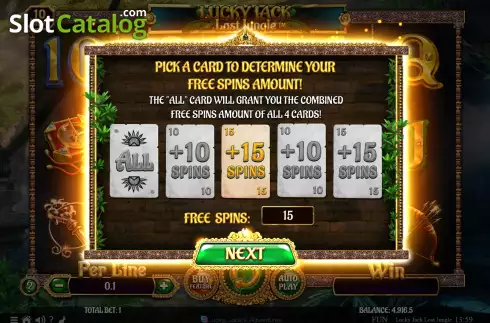 Οθόνη9. Lucky Jack Lost Jungle Κουλοχέρης