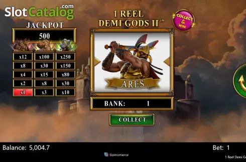 Οθόνη4. 1 Reel Demi Gods II Κουλοχέρης 