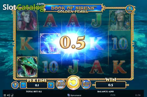 Οθόνη3. Book of Sirens - Golden Pearl Κουλοχέρης