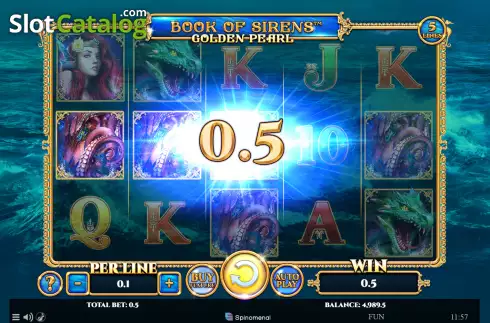 Οθόνη4. Book of Sirens - Golden Pearl Κουλοχέρης