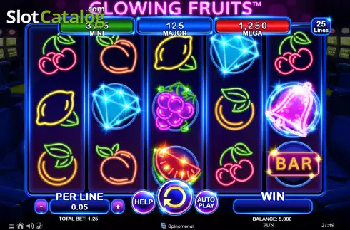 Οθόνη2. Glowing Fruits Κουλοχέρης