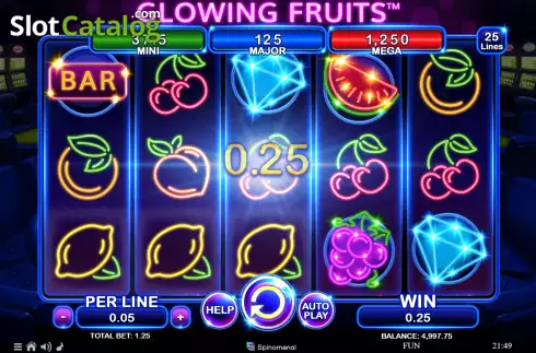 Οθόνη3. Glowing Fruits Κουλοχέρης