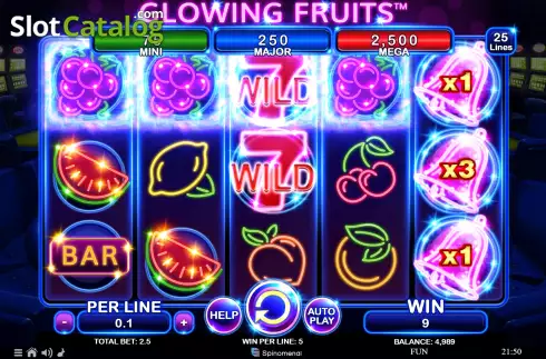 Οθόνη4. Glowing Fruits Κουλοχέρης