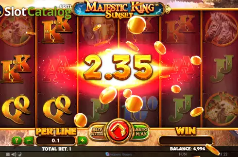 Οθόνη3. Majestic King - Sunset Κουλοχέρης