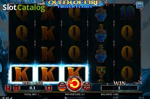 Οθόνη3. Queen Of Fire - Frozen Flames Κουλοχέρης