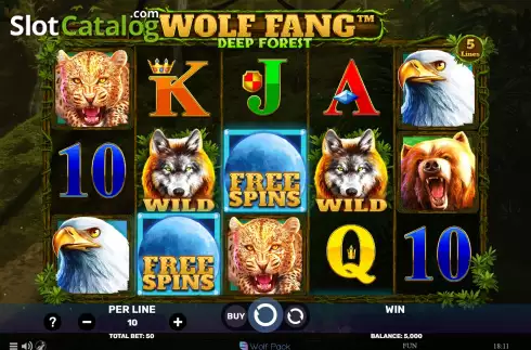 Οθόνη2. Wolf Fang - Deep Forest Κουλοχέρης 