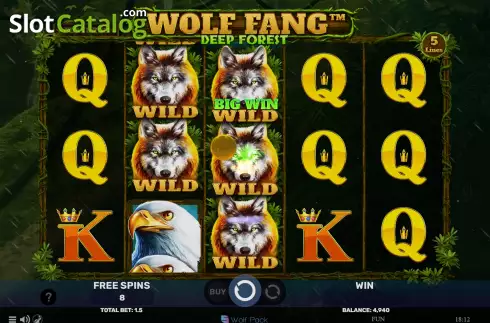 Οθόνη6. Wolf Fang - Deep Forest Κουλοχέρης 