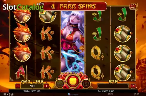 Οθόνη8. Kitsune's Scrolls Sacred Flames Κουλοχέρης