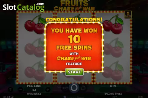Οθόνη5. Fruits Chase’N’Win Κουλοχέρης