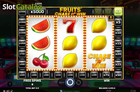 Οθόνη6. Fruits Chase’N’Win Κουλοχέρης