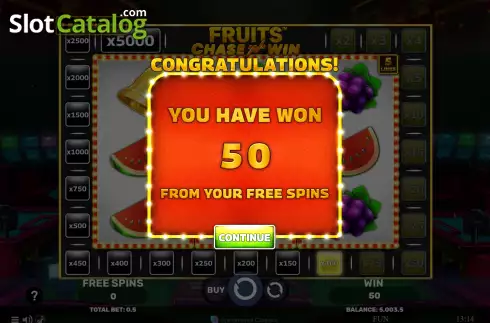 Οθόνη8. Fruits Chase’N’Win Κουλοχέρης