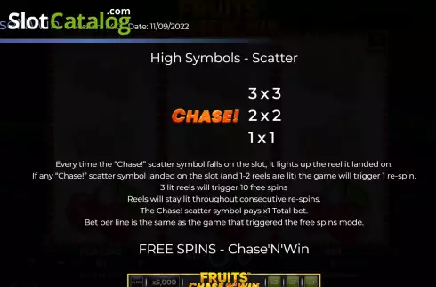 Οθόνη9. Fruits Chase’N’Win Κουλοχέρης
