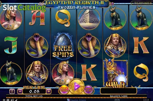 Οθόνη2. Egyptian Rebirth II Frozen Flames Κουλοχέρης