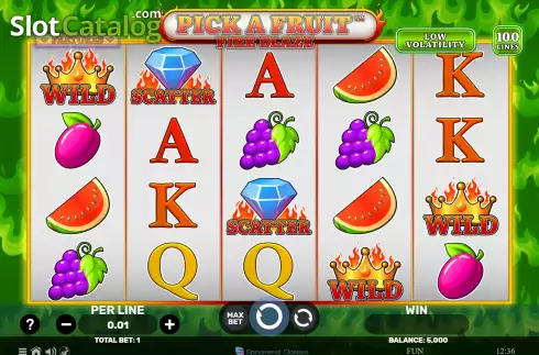 Οθόνη3. Pick A Fruit Fire Blaze Κουλοχέρης 